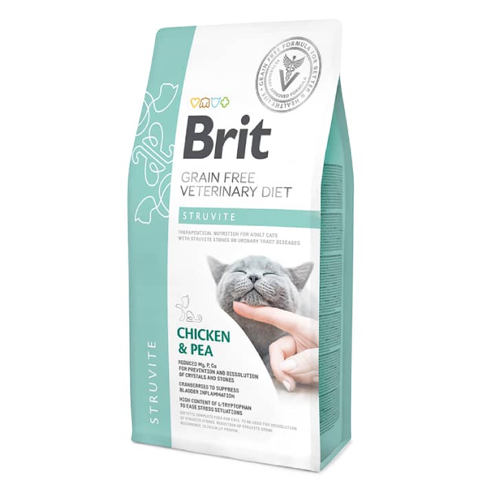 Brit Veterinary Diet Struvite veterinārā kaķu barība urīnceļiem 2 kg